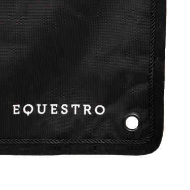 Cortina longa de box com logotipo bordado Equestro Preto