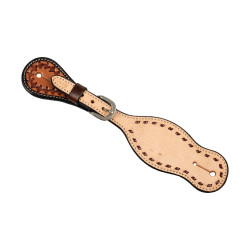 Correia de esporão western bicolor Pool's Avelã / natural Castanho