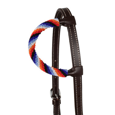 Noiva western com uma orelha e bordado com miçangas Pool's Castanho