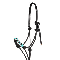 Cabresto de corda com decorações e corda guia Pool's Preto