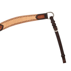 Peitoral western bicolor Pool's Avelã / natural Castanho