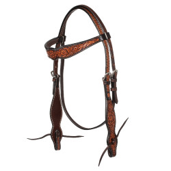 Cabeçada western com decoração floral Pool's
