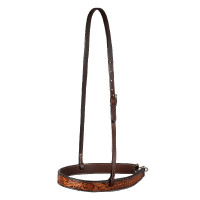 Muserola western com decoração floral Pool's Castanho escuro