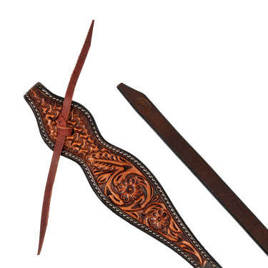 Rendas western com decoração floral Pool's Castanho escuro