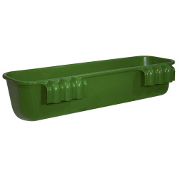 Comedouro longo para pendurar 42l 100cm plástico verde Kerbl Comedouro longo para pendurar 42l 100cm plástico verde Kerbl