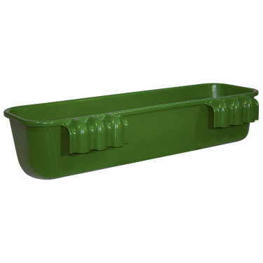 Comedouro longo para pendurar 42l 100cm plástico verde Kerbl Comedouro longo para pendurar 42l 100cm plástico verde Kerbl