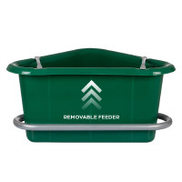 Comedouro com estrutura de metal e alça Supreme Verde caçador