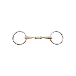 Mordedura de dupla rutura com anéis soltos e bocal curvado 16 mm Umbria Equitazione