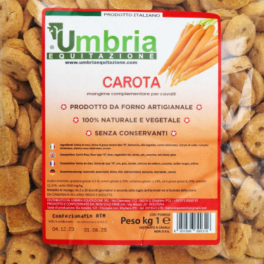 Crunchies para cavalos com cenoura 930g Umbria Equitazione Crunchies para cavalos com cenoura 930g Umbria Equitazione