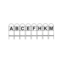 Letras de adestramento em ferro conjunto de 8 letras ABCEFHKM Umbria Equitazione Letras de adestramento em ferro conjunto de 8 letras ABCEFHKM Umbria Equitazione
