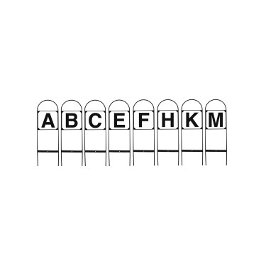 Letras de adestramento em ferro conjunto de 8 letras ABCEFHKM Umbria Equitazione Letras de adestramento em ferro conjunto de 8 letras ABCEFHKM Umbria Equitazione