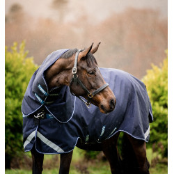 Capa Horseware Rambo Duo Force 100g com liners de 100g e 300g Marinho / marinho / branco Azul-marinho