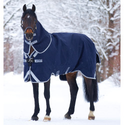 Cobertura Horseware Rambo Original 200g com Leg Arches Marinho / prateado Azul