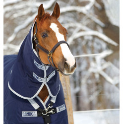 Cobertura Horseware Rambo Original 200g com Leg Arches Marinho / prateado Azul
