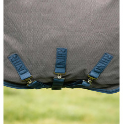Cobertura Horseware Rhino Hexstop Plus Vari-Layer Turnout 250g Cinza / índigo Cinzento