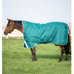 Cobertura Horseware High Neck Amigo® Bravo 12 Original 250g 1200D Verde / água