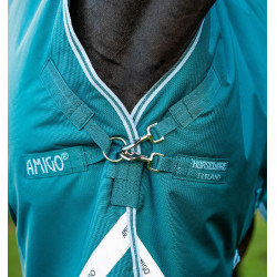Cobertura Horseware High Neck Amigo® Bravo 12 Original 250g 1200D Verde / água