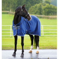 Manta secante Horseware Rambo Cosy em lã polar Marinho / bege / azul Manta secante Horseware Rambo Cosy em lã polar Marinho / bege / azul