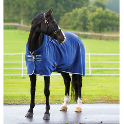 Manta secante Horseware Rambo Cosy em lã polar Marinho / bege / azul Manta secante Horseware Rambo Cosy em lã polar Marinho / bege / azul