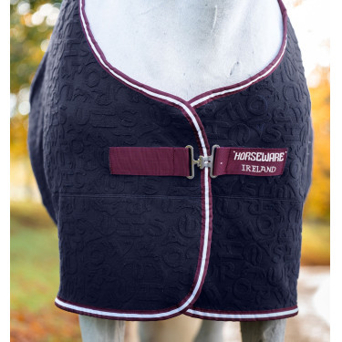 Manta polar Horseware em relevo Jersey Estampado HW azul-marinho Manta polar Horseware em relevo Jersey Estampado HW azul-marinho