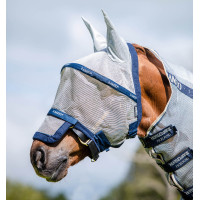 Máscara anti-moscas Horseware Rambo Plus Prata / azul Máscara anti-moscas Horseware Rambo Plus Prata / azul