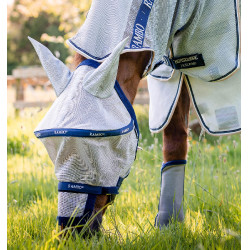 Máscara anti-moscas Horseware Rambo Plus Prata / azul