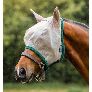 Máscara anti-moscas Horseware Amigo Bege / verde Máscara anti-moscas Horseware Amigo Bege / verde