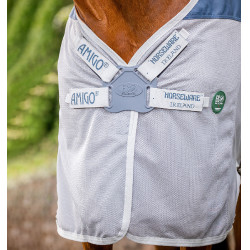 Capa anti-moscas Horseware Amigo AmECO Combi 0g Verde-azulado / cinza Capa anti-moscas Horseware Amigo AmECO Combi 0g Verde-azulado / cinza