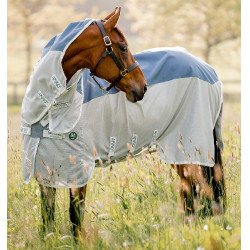 Capa anti-moscas Horseware Amigo AmECO Combi 0g Verde-azulado / cinza