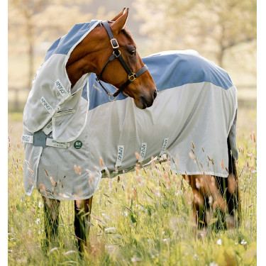 Capa anti-moscas Horseware Amigo AmECO Combi 0g Verde-azulado / cinza