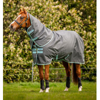 Capa Horseware Amigo Hero Ripstop Plus com cobre-pescoço 200g Figo / prata Bordô Capa Horseware Amigo Hero Ripstop Plus com cobre-pescoço 200g Figo / prata Bordô