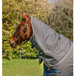 Capa Horseware Amigo® Bravo 12 Plus 250g 1200D Cinza shadow / marinho / lima Cinzento