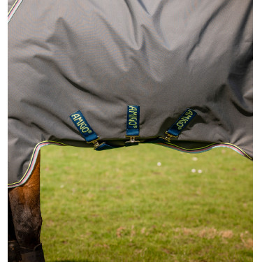 Capa Horseware Amigo® Bravo 12 Plus 250g 1200D Cinza shadow / marinho / lima Capa Horseware Amigo® Bravo 12 Plus 250g 1200D Cinza shadow / marinho / lima