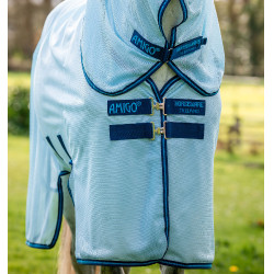 Couverture anti-mouches Horseware Amigo Bug Buster Bleu azure / marine / bleu électrique