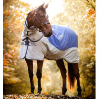 Capa de exterior Horseware Rambo® Autumn Series com fecho de disco exterior 0g e forro de 100g Marinho / cinza Azul