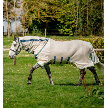 Capa anti-moscas Horseware Amigo Bug Buster Giz branco / marinho / neblina Capa anti-moscas Horseware Amigo Bug Buster Giz branco / marinho / neblina