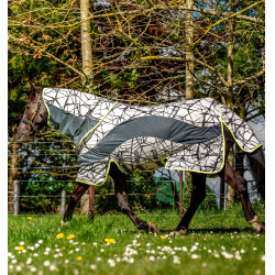 Capa anti-moscas Horseware Camuflagem 3-em-1 Amigo® CamoFly Estampado cinza / lima Motivos