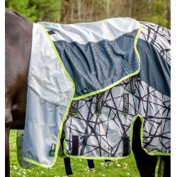 Capa anti-moscas Horseware Camuflagem 3-em-1 Amigo® CamoFly Estampado cinza / lima Motivos