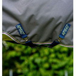 Capa Horseware Amigo Bravo 12 Original 100g Cinza shadow / marinho / lima Cinzento