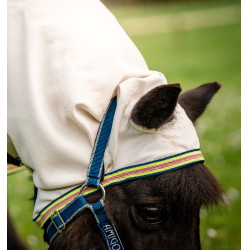 Capa Horseware com pescoço resistente a rasgos Amigo para mini Giz / marinho / rosa Branco Capa Horseware com pescoço resistente a rasgos Amigo para mini Giz / marinho / rosa Branco