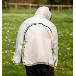 Capa Horseware com pescoço resistente a rasgos Amigo para mini Giz / marinho / rosa Branco Capa Horseware com pescoço resistente a rasgos Amigo para mini Giz / marinho / rosa Branco