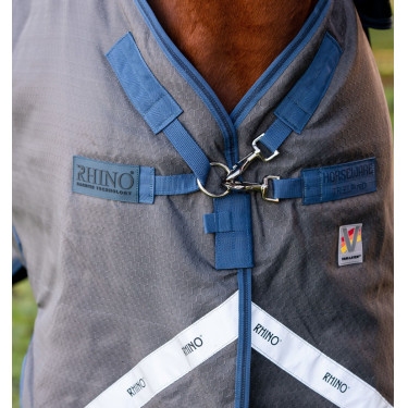 Capa Horseware Rhino HexStop Plus Turnout 0g Cinza / índigo / marinho Cinzento