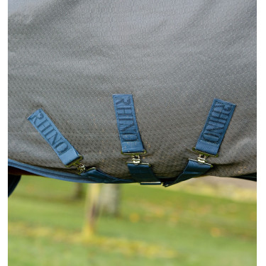 Capa Horseware Rhino HexStop Plus Turnout 0g Cinza / índigo / marinho Cinzento