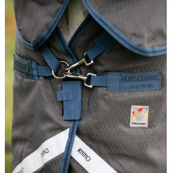 Capa Horseware Rhino Hexstop Plus Turnout 100g Cinza / índigo / marinho Cinzento
