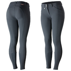 Calça Horze Grand Prix com grip de silicone para mulher Azul escuro
