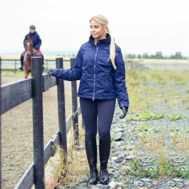 Calça Horze Grand Prix com grip de silicone para mulher Azul escuro