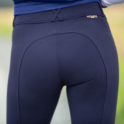 Calça Horze Grand Prix com grip de silicone para mulher Azul escuro