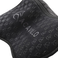 Amortecedor MF HPS CW-CS em camurça com grip de silicone plano Acavallo Preto Amortecedor MF HPS CW-CS em camurça com grip de silicone plano Acavallo Preto