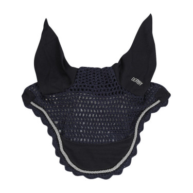 Touca antimoscas para pônei Derby de algodão Marinho / prateado / marinho Azul