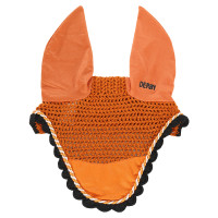 Touca para cavalos Derby em algodão Laranja / multicolorido / preto Touca para cavalos Derby em algodão Laranja / multicolorido / preto